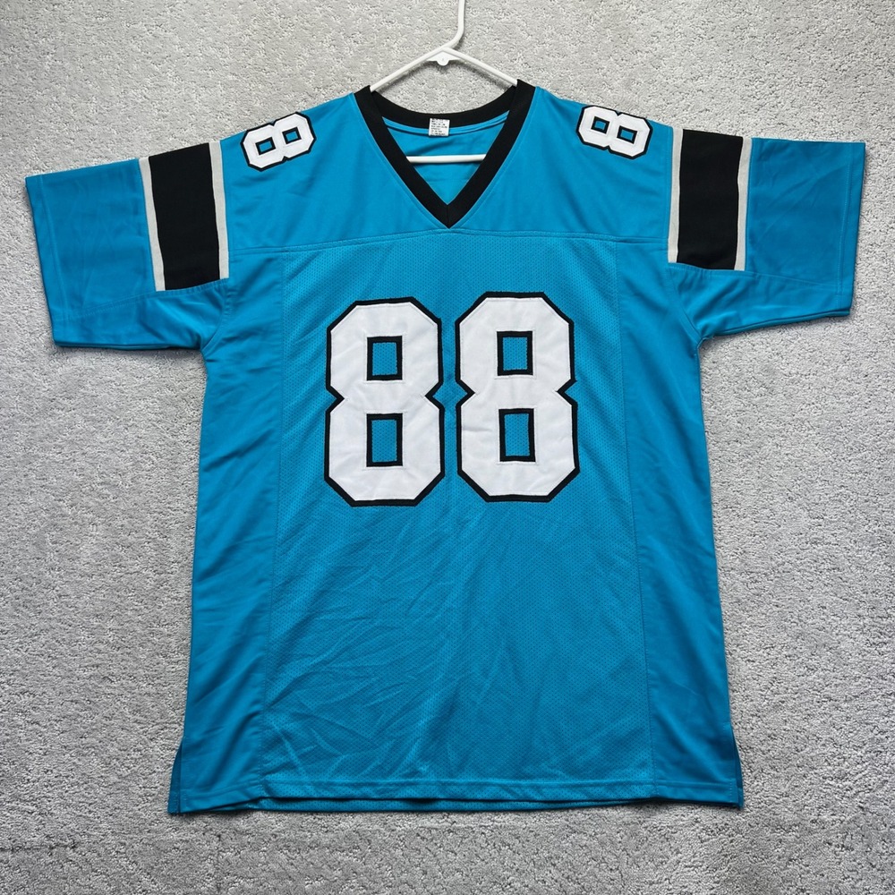 Greg Olsen Signed Jersey Mens XL Blue Carolina Panthers Autographed JSA #88